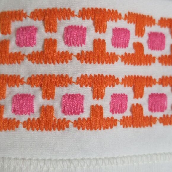 Spartina 449 FLEUR DE VIGNE HAILEY TIE HEM TOP, embroidery, S - Picture 6 of 8